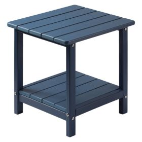 VEVOR Outdoor Side Table, 17.72W x 14.96D x 17.32H Inch, Double Layer HDPE Outside End Table for Easy Maintenance, Withstand Harsh Weather